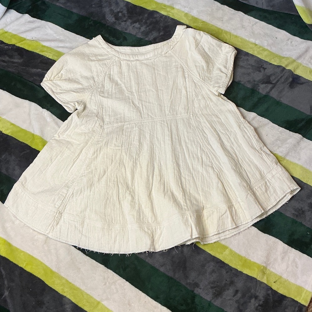 WE THE FREE Women’s Cream Short Sleeve Top Size S